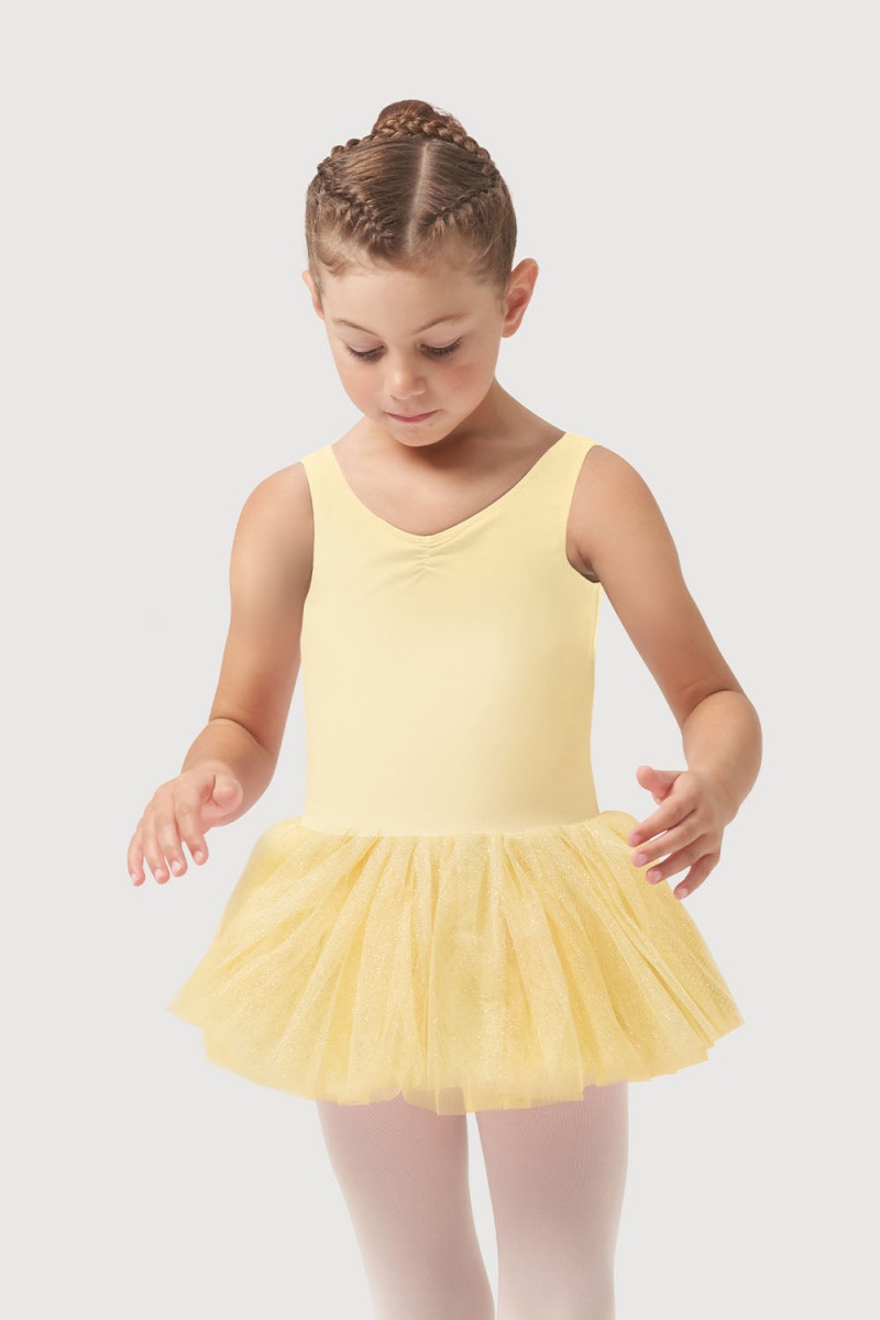 Trykoty Dziecięce Bloch Sparkle Tank Tutu Sunshine | PLQCS95088