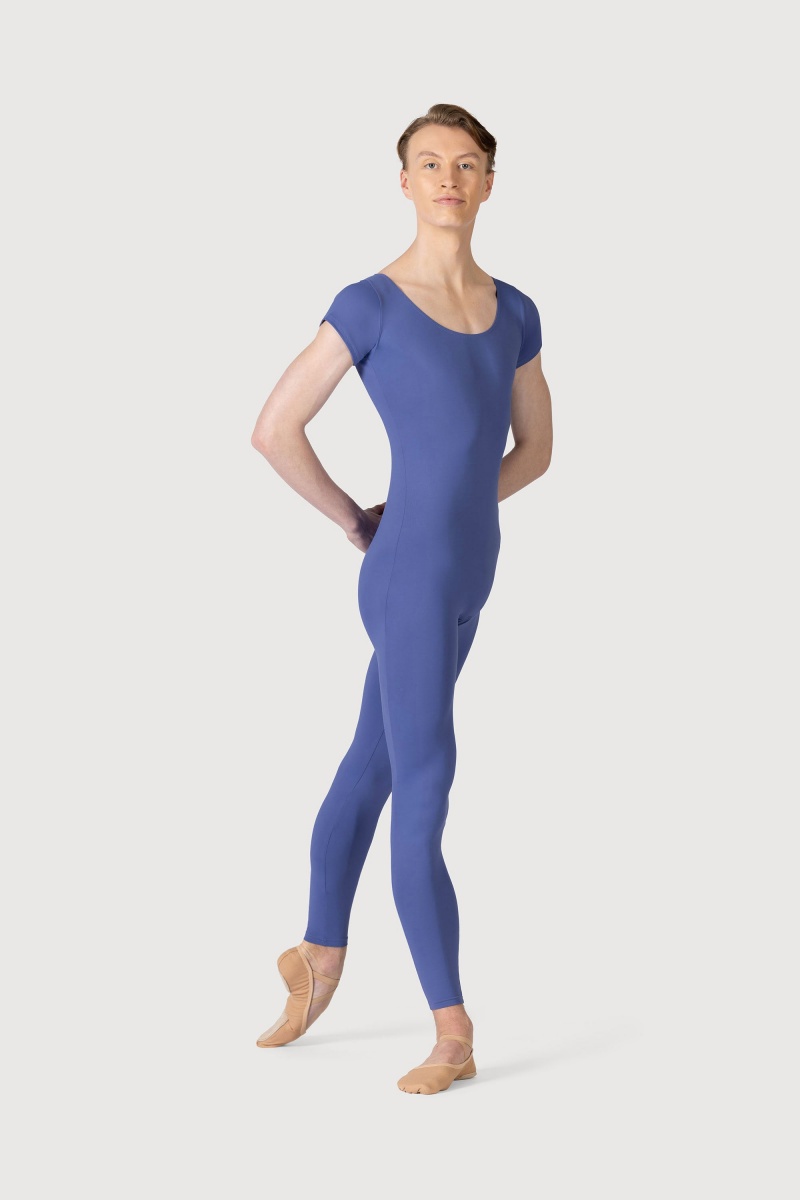 Unitardy Męskie Bloch Microlux™ Scoop Neck Cap Sleeve Lunar | PLQCS93936